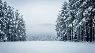 Winter Forest Scenery ❄️ Calm Nature & Relaxing Music (1 Hour, 4K)