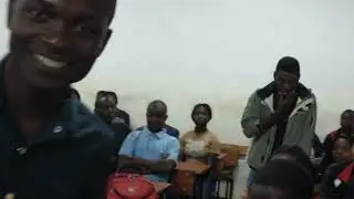 Young and Elderly people learning through a role play lesson.