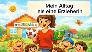 German A1-A2 Story: A day as a kindergarden teacher | Easy Beginner German