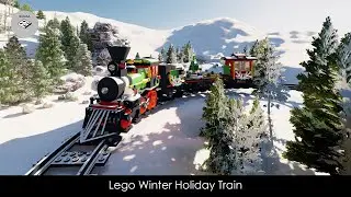 Lego Creator Expert Winter Holiday Train 10254 done in Studio 2.0