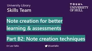 Note Creation B2: Note Creation Techniques