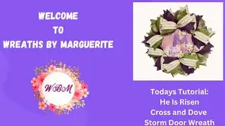 YOUTUBE He Is Risen Cross and Dove Storm Door Wreath