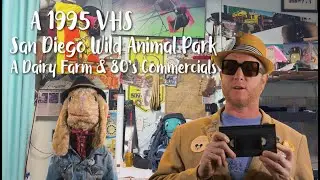 1995 VHS of the San Diego Wild Animal Park and A Dairy in Norco, California also 80's commercials