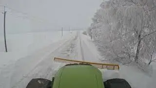 Морози пустили, а трактора не завів😭😭 Розчищаємо сніг у відлигу