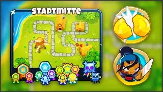Stadtmitte (Halbes Geld) || L&ouml;sung (Ohne Affenwissen) || Bloons TD6