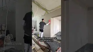 W&auml;nde verputzen mit Knauf Goldband 🚧 #handwerk #renovieren #altbau #renovation
