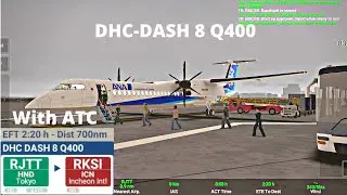 RFS-REAL FLIGHT SIMULATOR DE TOKYO(HND) À SEOUL(ICN) EN DE HAVILLAND DASH 8 Q400 ALL NIPPON AIRLINES