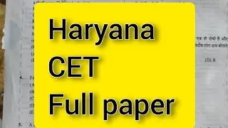 Haryana CET 26july 1st shift Paper #cet #haryanacet #26julycet