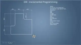 CNC Router Programming using G-Code and the incremental G91 system.