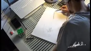 EF-18 Hornet Ala 15 - Time lapse drawing
