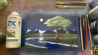 Moonlit Grasslands SprayArt [Speed Painting]