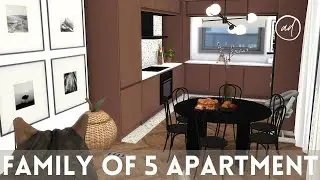 Крошечная квартира для семьи из 5 человек || Sims 4 || Скоростное строительство CC + список CC