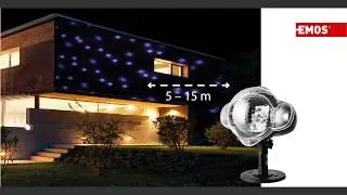 LED dekorativn&iacute; projektor EMOS DCPC03 &ndash; padaj&iacute;c&iacute; vločky