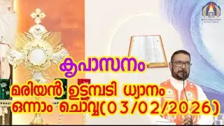 കൃപാസനം ഒന്നാം ചൊവ്വ (03/02/2026)മരിയൻ ഉടമ്പടി ധ്യാനം ലൈവ് Fr.Dr. VP JOSEPH VALIYAVEETTIL