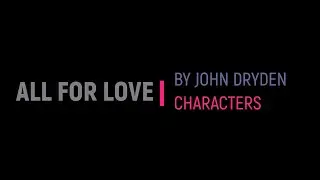 All for love by John Dryden(Characters) in Bengali.