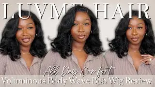 LuvMe Hair All Day Comfort Wig | Glueless Voluminous Body Wave Bob Wig Review | Tan Dotson