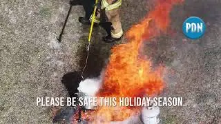 Firefighters demonstrate potential dangers of holiday cooking