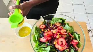 Daniel Fast Spinach Salad Recipe | Salad Recipe for Fasting | How To Make Spinach Salad #shortvideo 