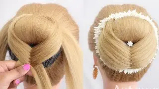 Very Beautiful & Trendy hairstyle | Hairstyle for wedding | Party wear high Bun hairstyle