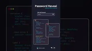 Password Reveal | Toggle Visibility with Eye Icon using Html, CSS and JS with source code #webdesign