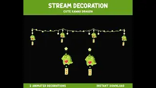 Dragon Wind Chime Twitch Stream Overlay &ndash; Animated Stream Overlay for OBS