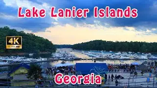 Explore Margaritaville, Lanier Islands | Festival & Fireworks Show | Sunset Georgia | 4K