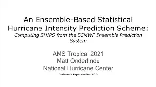 An ECMWF Ensemble-Based Statistical Hurricane Intensity Prediction Scheme