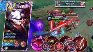 ALUCARD BUILD FULL MERAH AUTO MANIAC !! NEKAT PAKAI SEMUA YANG WARNA MERAH DI RANK | MLBB
