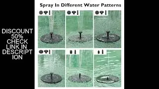 Solar Powered Floating Fountain Pumps Garden Pool Pond Bird Bath Outdoor Water Pump Free-Standing Fl
