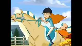 Aang tries to catch up with Zoey Stilton and Buttercup the Horse