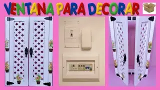 VENTANA ECHA CON CARTÓN PARA DECORAR DIY
