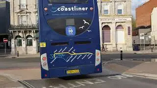 Here is the 700 Coastliner stagecoach bus in Portsmouth Harbour