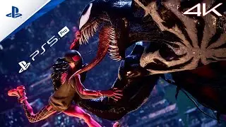 Miles Morales vs Venom | Biggest Fight in Spider-Man 2 | PS5 Pro 4K