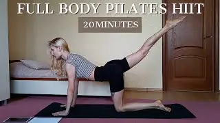 20 MIN FULL BODY PILATES HIIT WORKOUT // Fat Burning + Muscle Toning // No Equipment