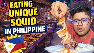 Eating Unique Squid In Philippine Street Market 🥵🤯|Kanda Lovers