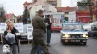 Fiat 125p na sygnale - Milicja Obywatelska (Nowy Dw&oacute;r Mazowiecki)