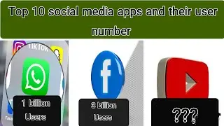 top 10 social media apps and their user number|| top 10 apps|| mount of inform