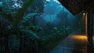 12H Powerful Thunderstorm Rain For Sleeping 🌩️ Deep Sleep Optimization