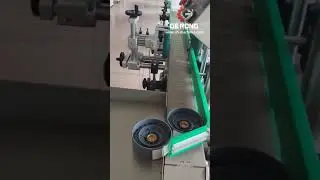 Automatic round part round product subject labeling machine testing video