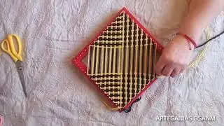 Telar cuadrado clase 7,  Punto barracan triangular