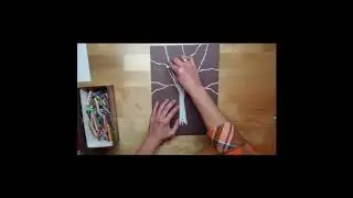 part 1: india ink wash trees (w oil pastels)