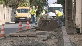 Travaux d'aménagement de voirie route de la Dimerie