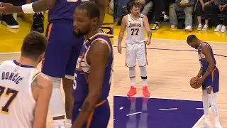 Luka Doncic and Kevin Durant joking with each other while mic'd up 😂