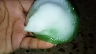 snow spray mixing into slime 😌