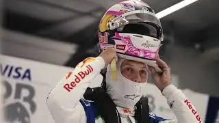 Liam Lawson alistándose para subirse al auto