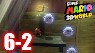 Super Mario 3D World - 6-2 Spooky Seasick Wreck - All Stars & Stamp 100% Gameplay Walkthrough
