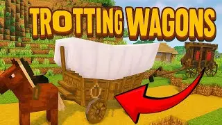 Trotting Wagons Mod Minecraft 1.20 &ndash; Horse Carts, Carriages & Wagons!