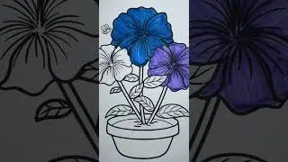 Pretty Flowers in Pot | Fun Kids Coloring Video |Coloring for Toddlers  #coloringpages #creativekids