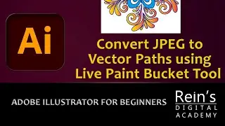 Convert JPEG to Vector Illustration using Live Paint Bucket Tool in Illustrator
