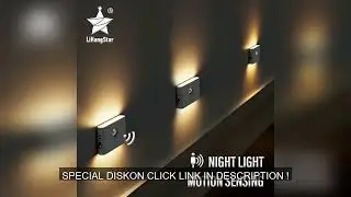 LED Induction Night Light Wireless USB Charging Human Body Induction Wall Light Bedroom Corridor Cab